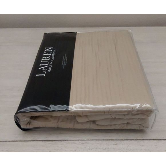 Ralph Lauren SPENCER METALASSE Cotton Blend Clay Tan European Pillow Sham 26x26" - Picture 6 of 10